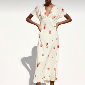 Zara floral print dress